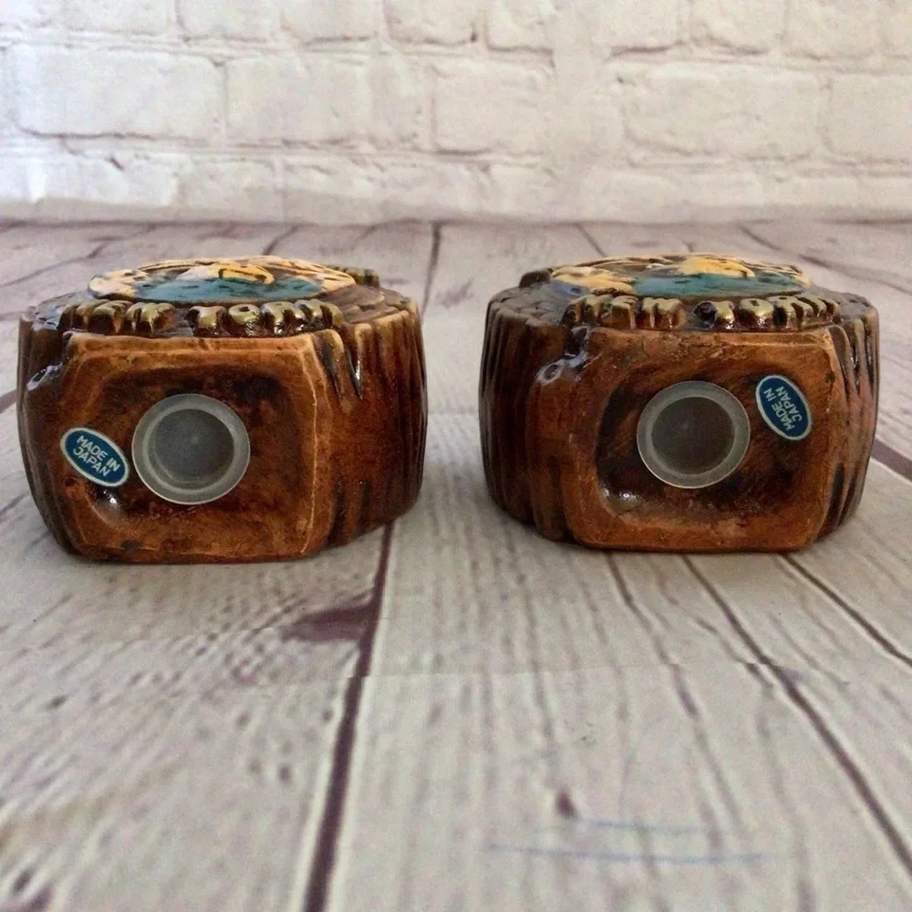 Vintage Howe Caverns New York Souvenir Salt and Pepper Shaker Pair - Japan